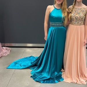Sherri Hill Makayla Gown in Teal